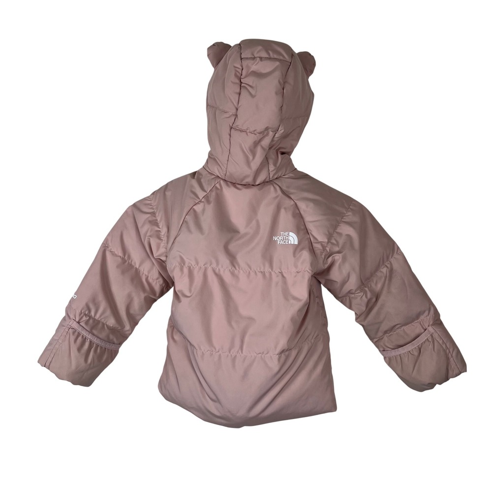 The North Face Pink Moondoggy 600 Down Sherpa Hooded Puffer Jacket 18-24M - Picture 4 of 15